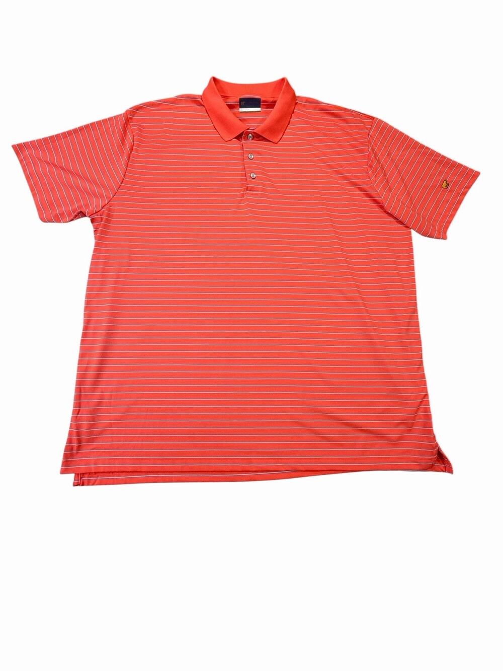 Jack Nicklaus StayDri Golf‎ Polo Shirt Mens XXL Orange Striped Performance